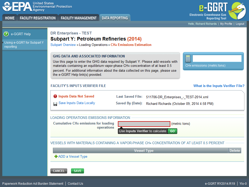 Subpart Y: Updating Loading Operations